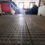 Eventmatten als Werkstattboden und Wandverkleidung