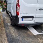 Temporäre Fahrstrasse als Pflasterschutz bei der Einrichtung eines einfamilienhauses