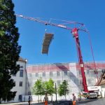Pflasterschutz bei den Dacharbeiten